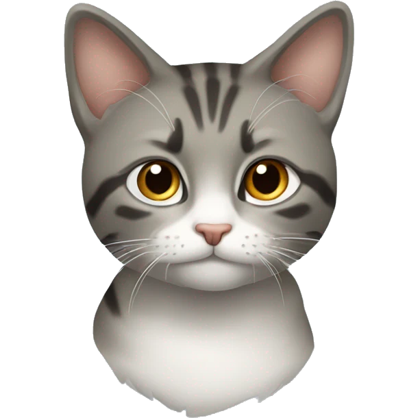белый пушистый котенок с голубыми глазами  emoji