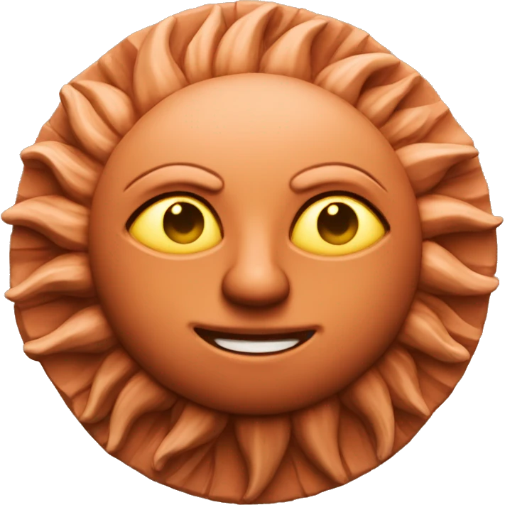 Terracotta sun emoji