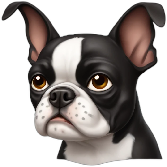 grumpy boston terrier emoji