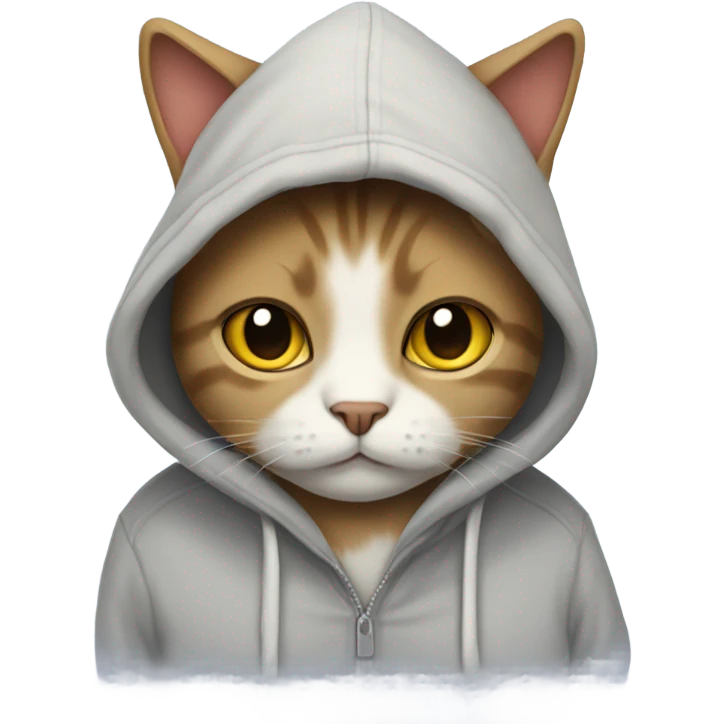 Cat wearing a hoodie  emoji