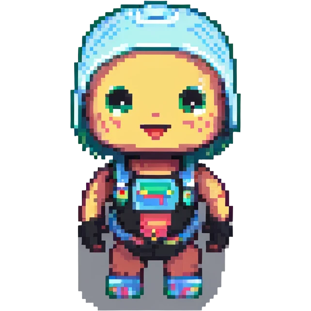 Toca Boca character, vibrant colors, simple background emoji