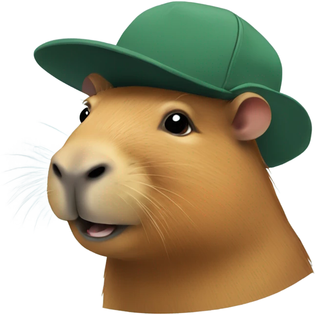 Capybara with a cap emoji