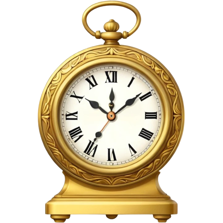 Golden clock emoji