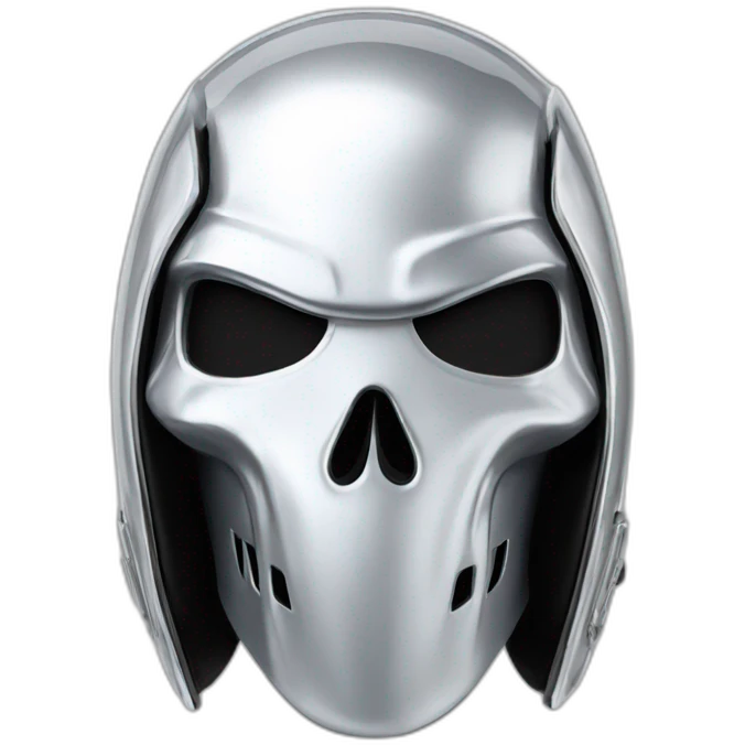 ghost chrome motorcycle helmet emoji