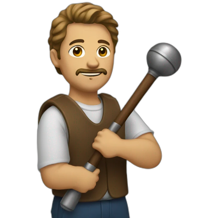 men with a macebell emoji