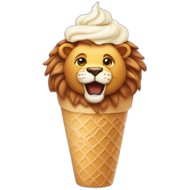 lion ice cream emoji