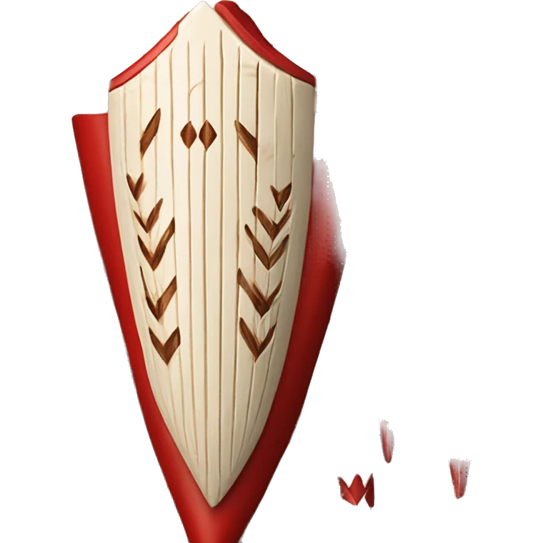 Intricately carved ivory quiver full of wooden arrows with bright red fletching  emoji