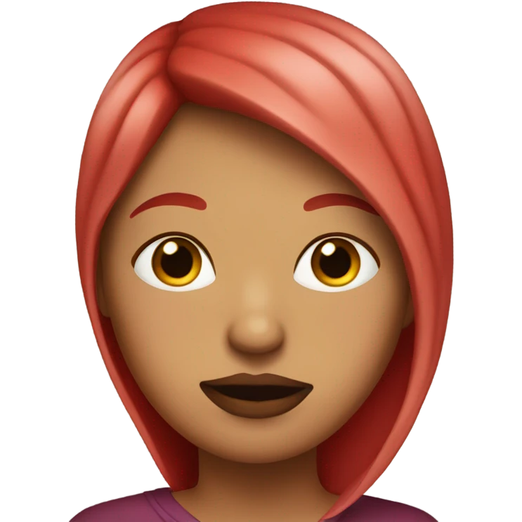 Mexican Red hair Lipstick Face covered in milk liquid emoji