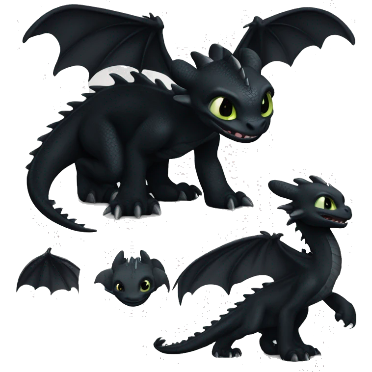 Toothless dragon night fury  emoji