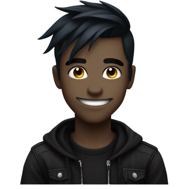 emo kid smiling creepy emoji