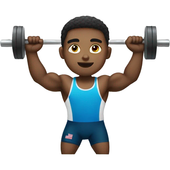 summer olympics boy weightlifting emoji