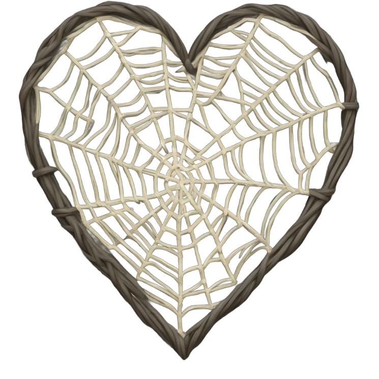 spiderweb heart emoji