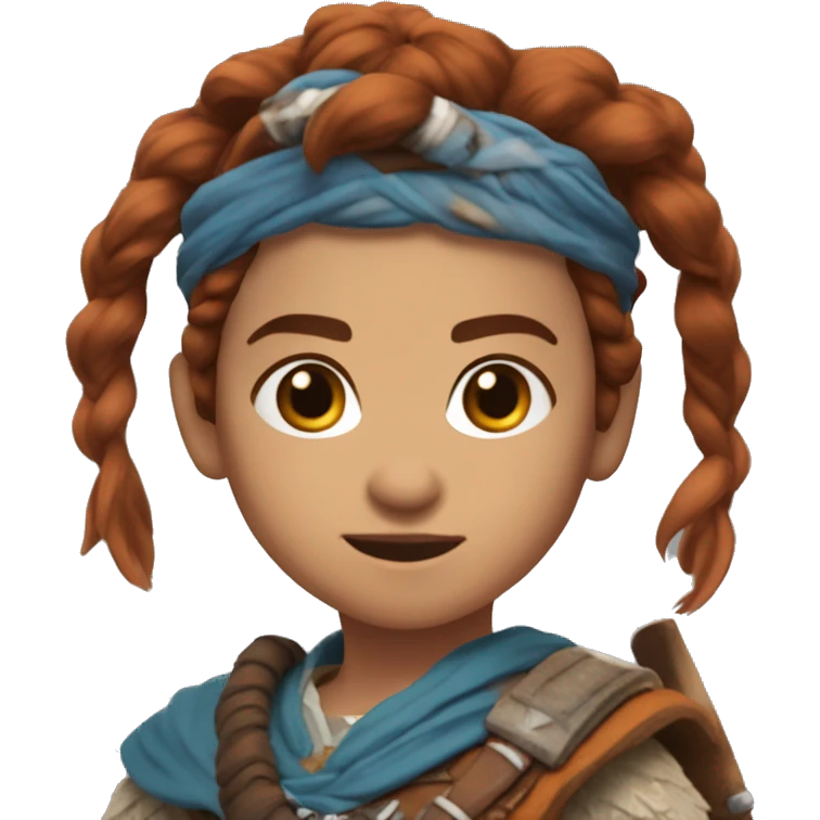Aloy, che saluta con la mano emoji