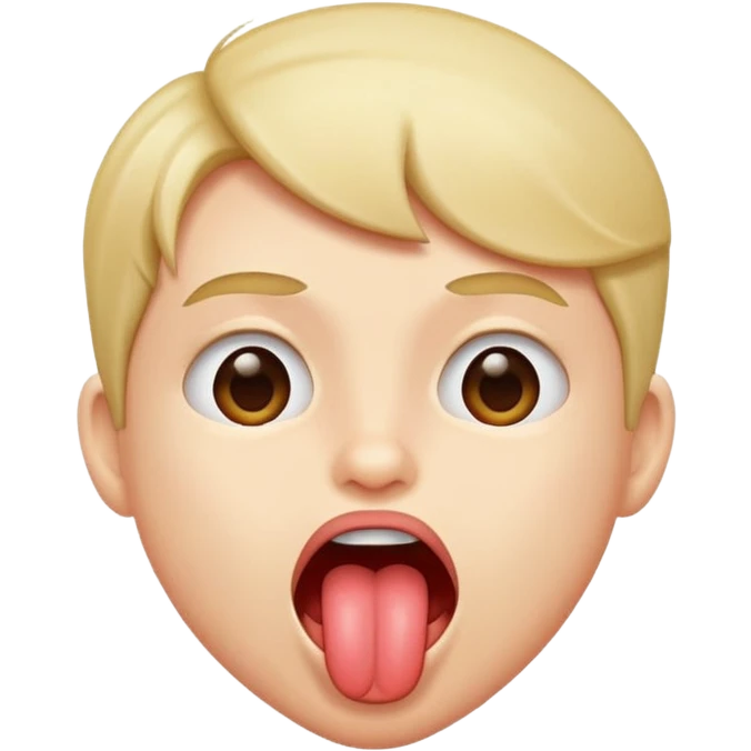 Shaking my head with my tongue out  emoji