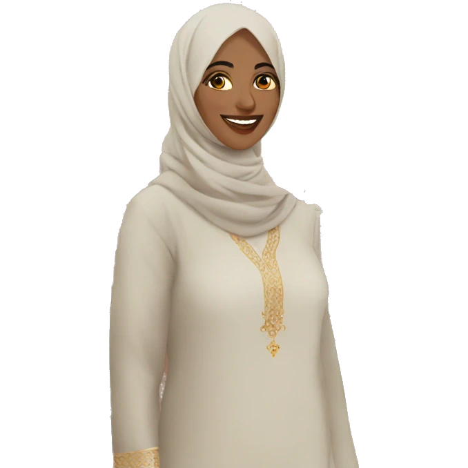 Eid Mubarak from a lady emoji