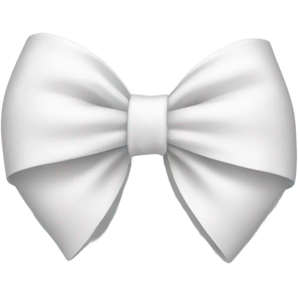 White bow on white bow emoji