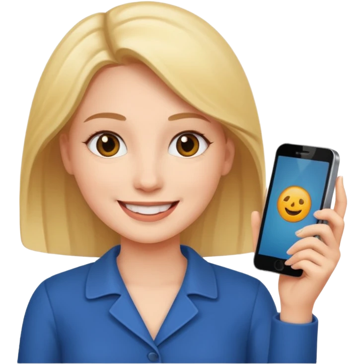 women using phone emoji