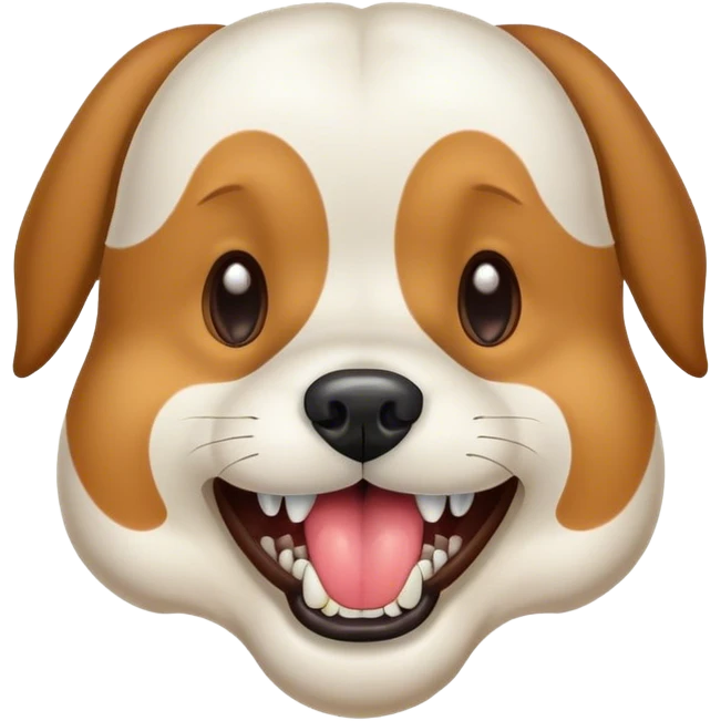 Dog with a tooth pulled out emoji