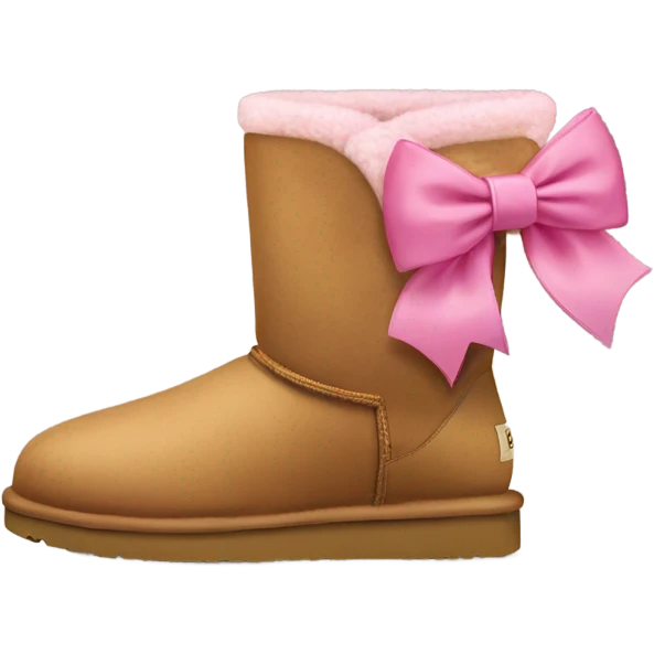 ugg boots with a pink bow emoji