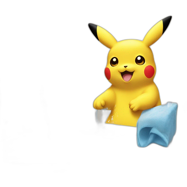 pikachu-washing-hands-with-soap emoji