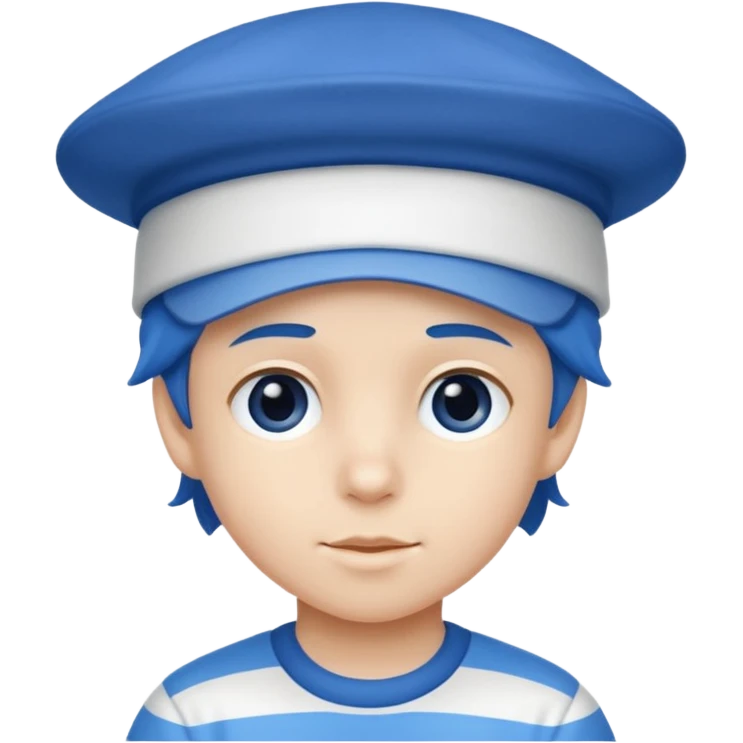 kid with blue and white hat emoji
