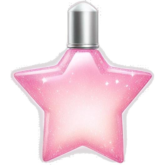 Light pink and white sparkly star dream perfume  emoji