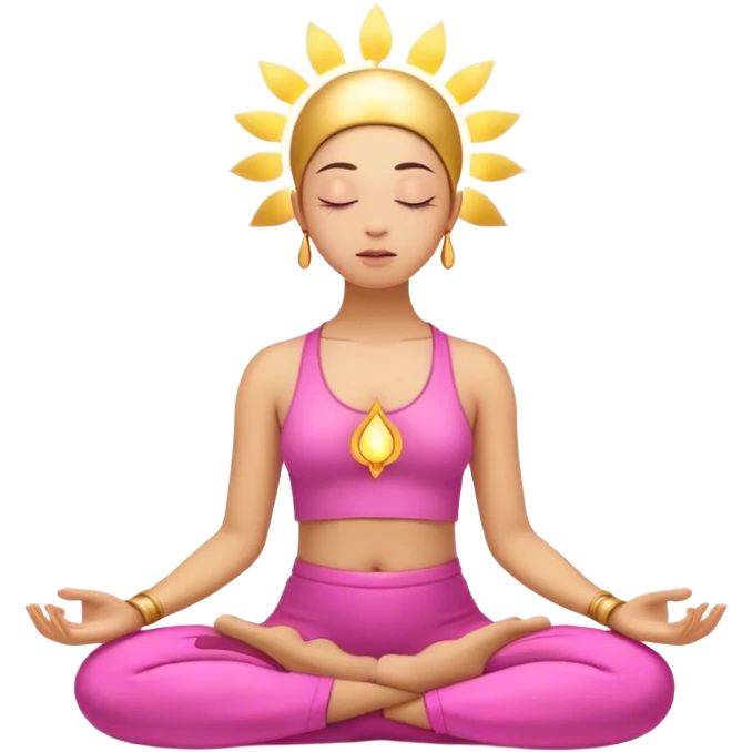 Pink gold spirituality emoji