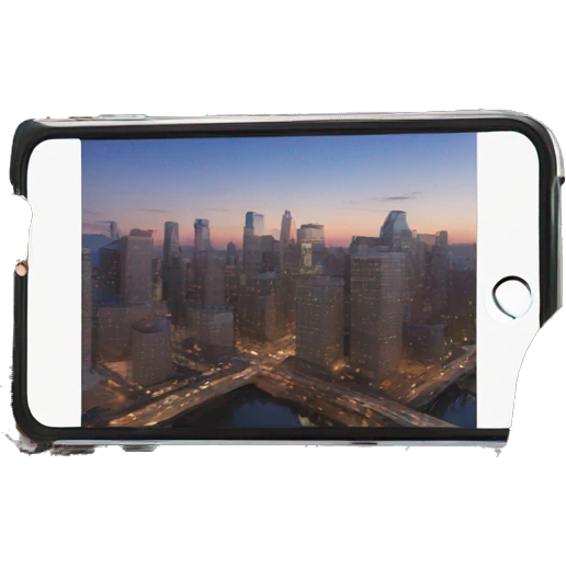 iPhone in hands (shooting video of the city) emoji