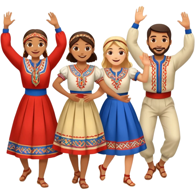 Serbian kolo dancing emoji
