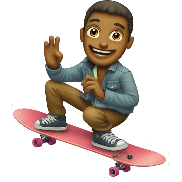 skatrboard retro emoji
