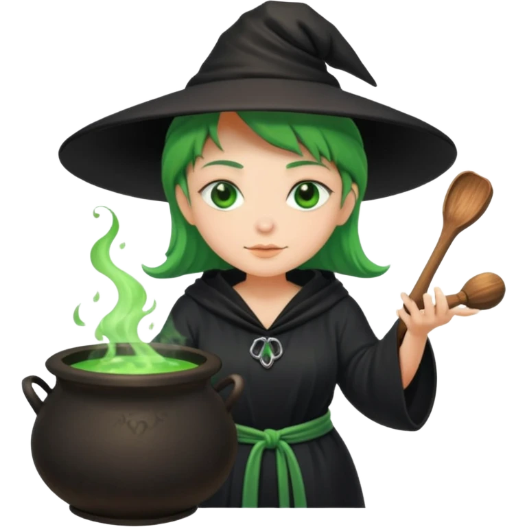 green witch cooking potion emoji