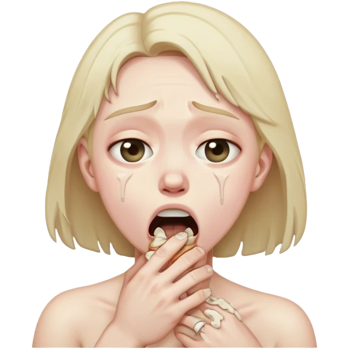 person choking themselves emoji
