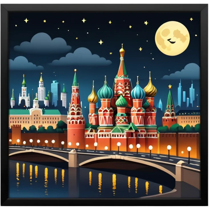 Moscow never sleeps emoji