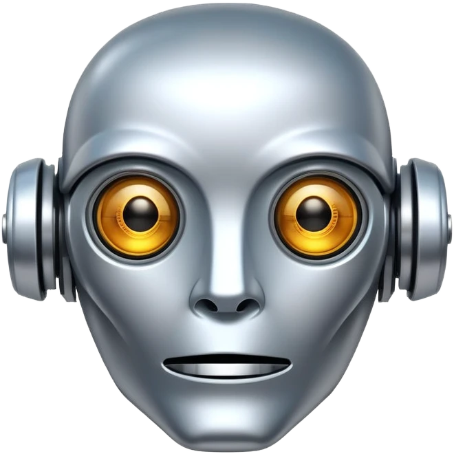 robot face with malfunctioning expression emoji