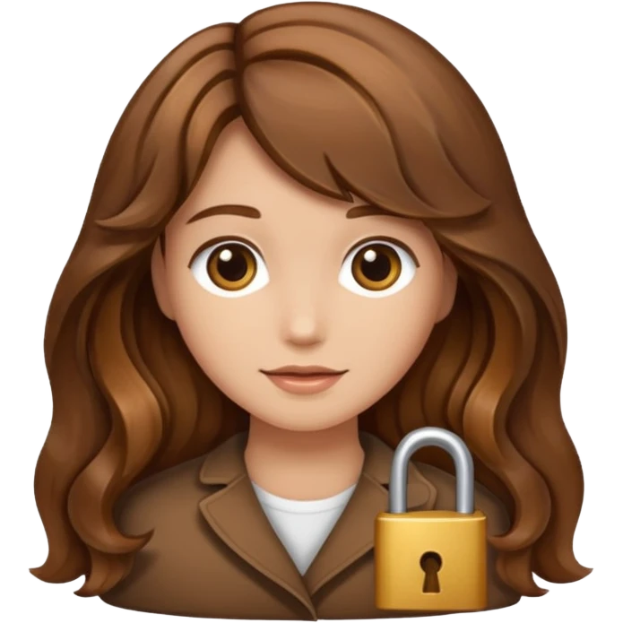 A lock of brown hair. emoji