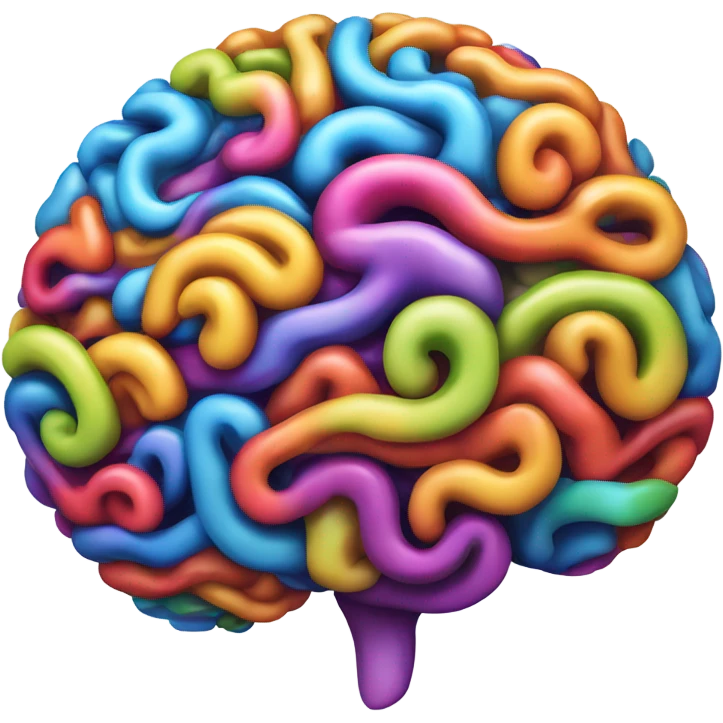 Disassociating brain confused emoji