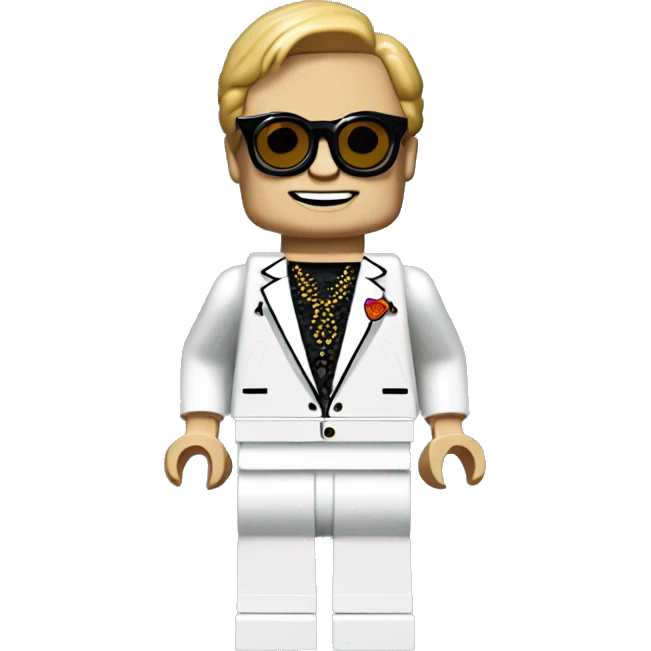 ELTON JOHN lego full body emoji