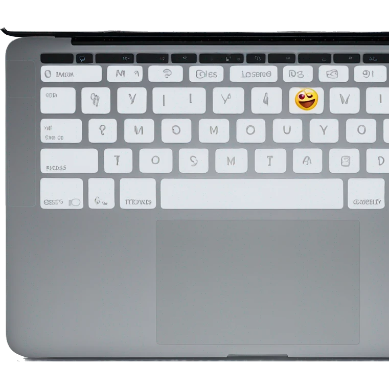 macbook pro with photoshop on open screen emoji
