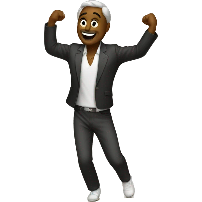 Man dancng on dance floor emoji