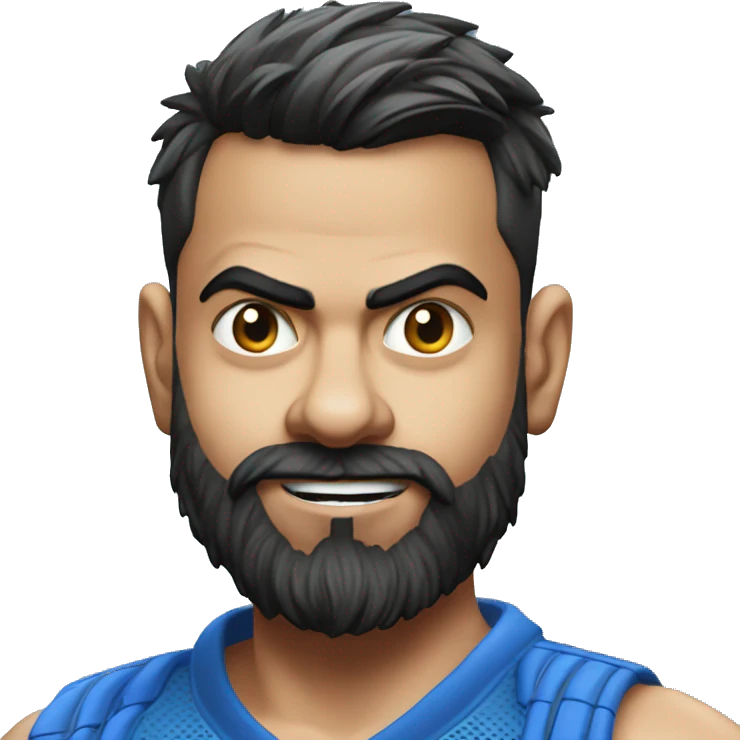 Virat kohli with cool batting style emoji