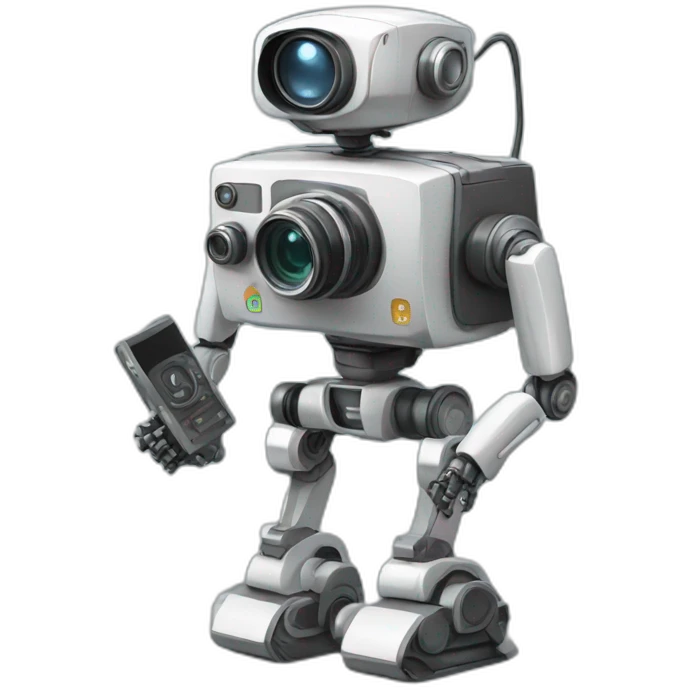 robot with video camera emoji