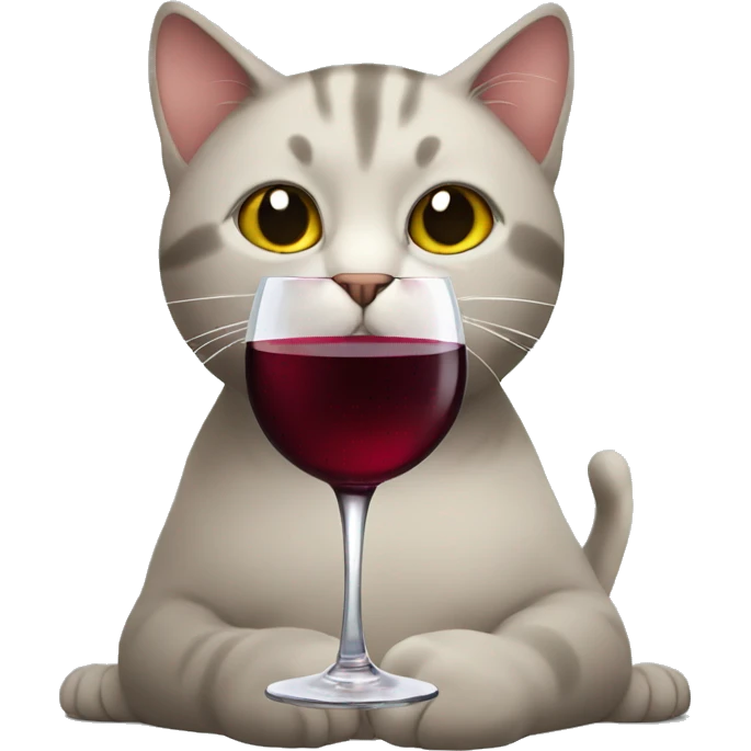 Cat drinking wine  emoji