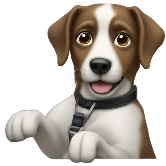Dog driving a car  emoji
