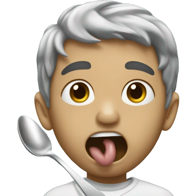 to be born with a silver spoon in your mouth emoji