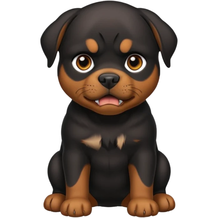 Perrita rottweiler flaca molesta emoji