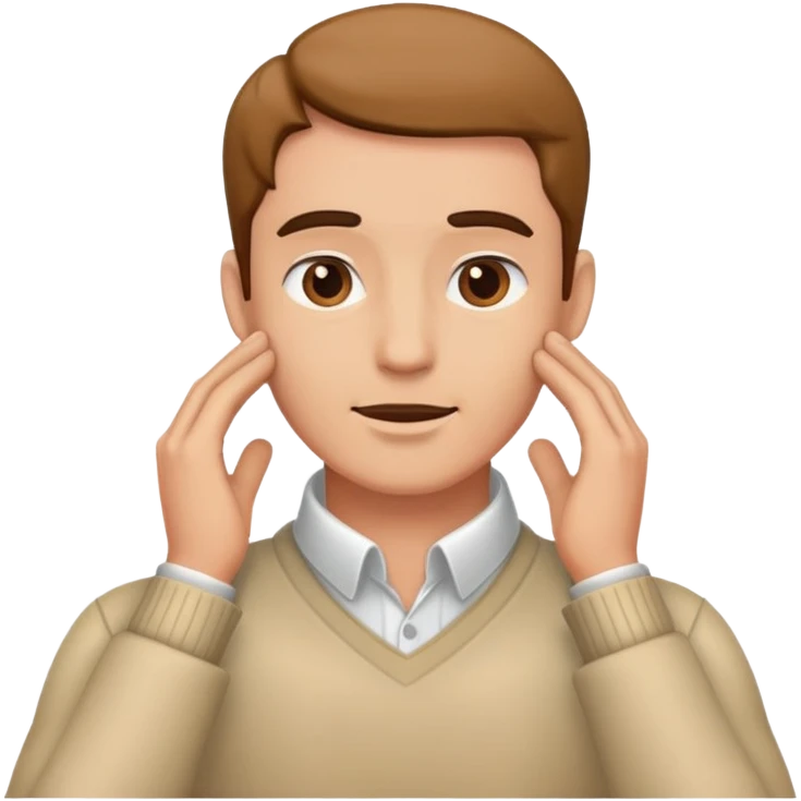 Man with hands over his neck  emoji