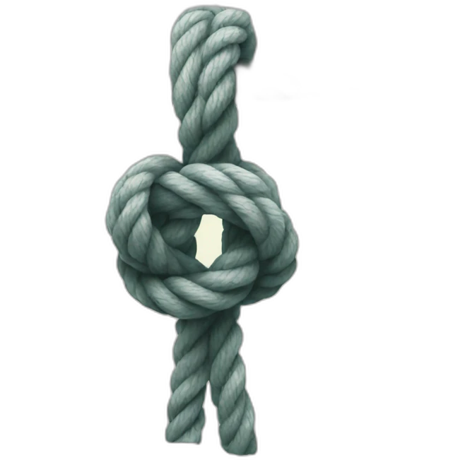 Rope tied in a knot meant to hang things emoji
