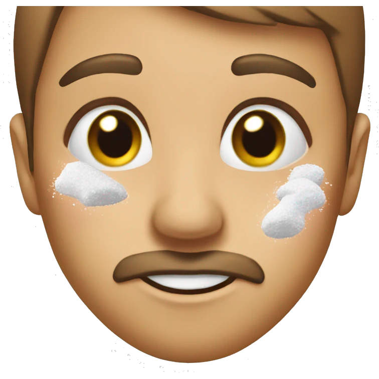 Nose sniffing powdered sugar emoji