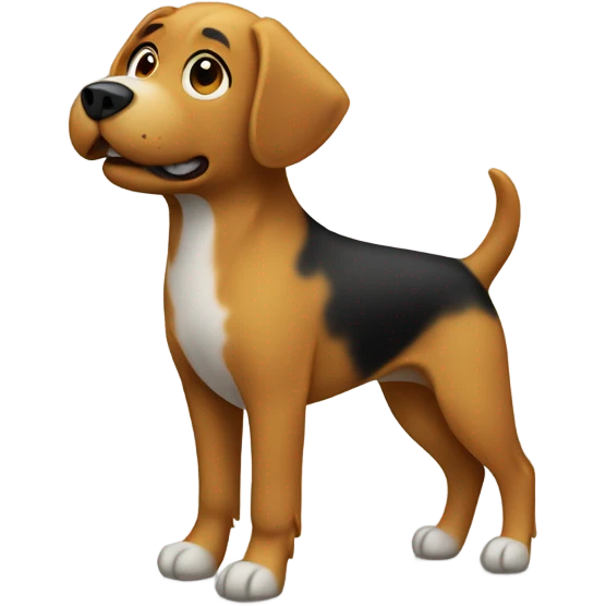Dog on joy road emoji