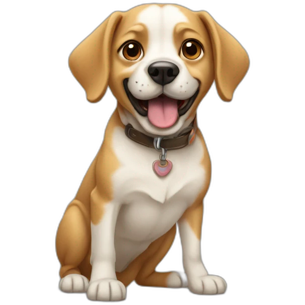 Dog playing fresbee emoji